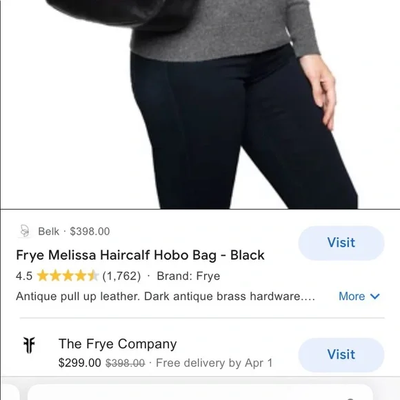 Frye Snake Pattern Hobo Bag - Black and Tan - Picture 7 of 7